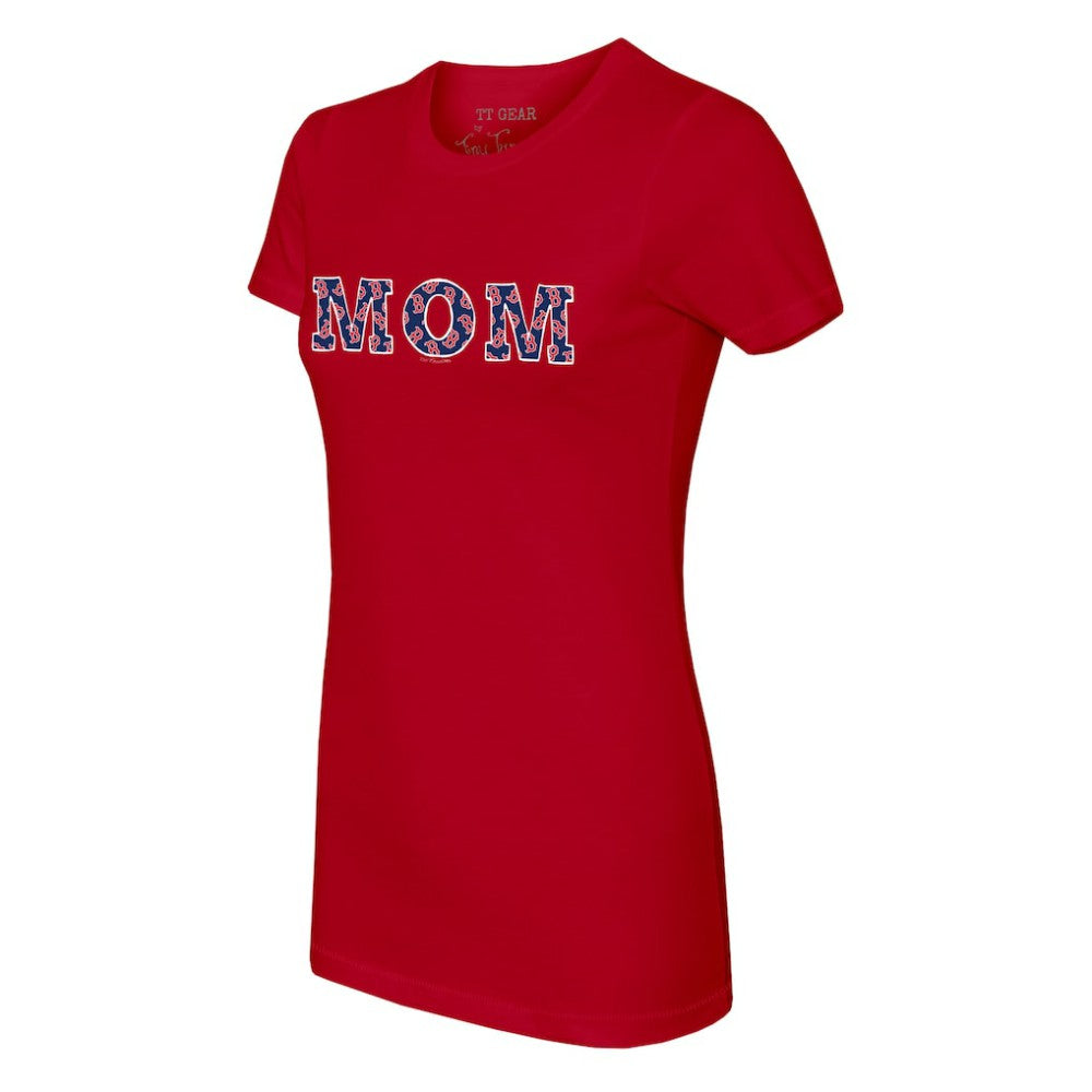 Boston Red Sox Tiny Turnip Women's Logo Mom T-Shirt Outlet