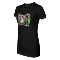 Athletics Tiny Turnip Women's Peace Love Baseball Fitted T-Shirt Online