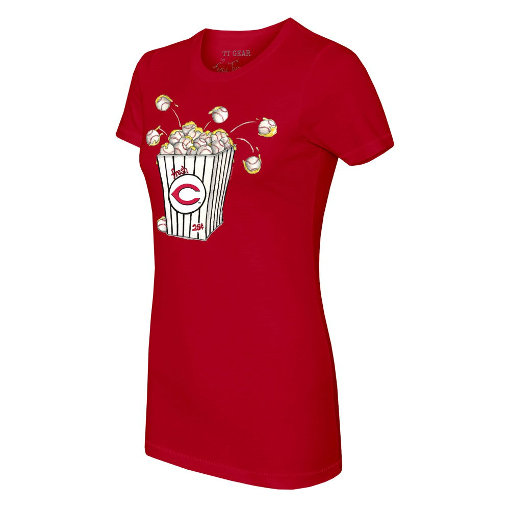 Cincinnati Reds Tiny Turnip Women's Popcorn T-Shirt Outlet