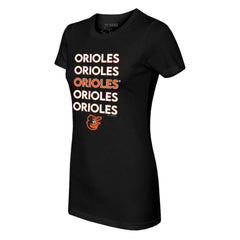 Baltimore Orioles Tiny Turnip Women's Stacked T-Shirt Outlet