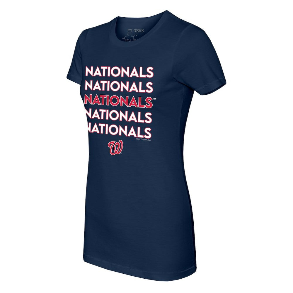 Washington Nationals Tiny Turnip Women's Stacked T-Shirt Sale