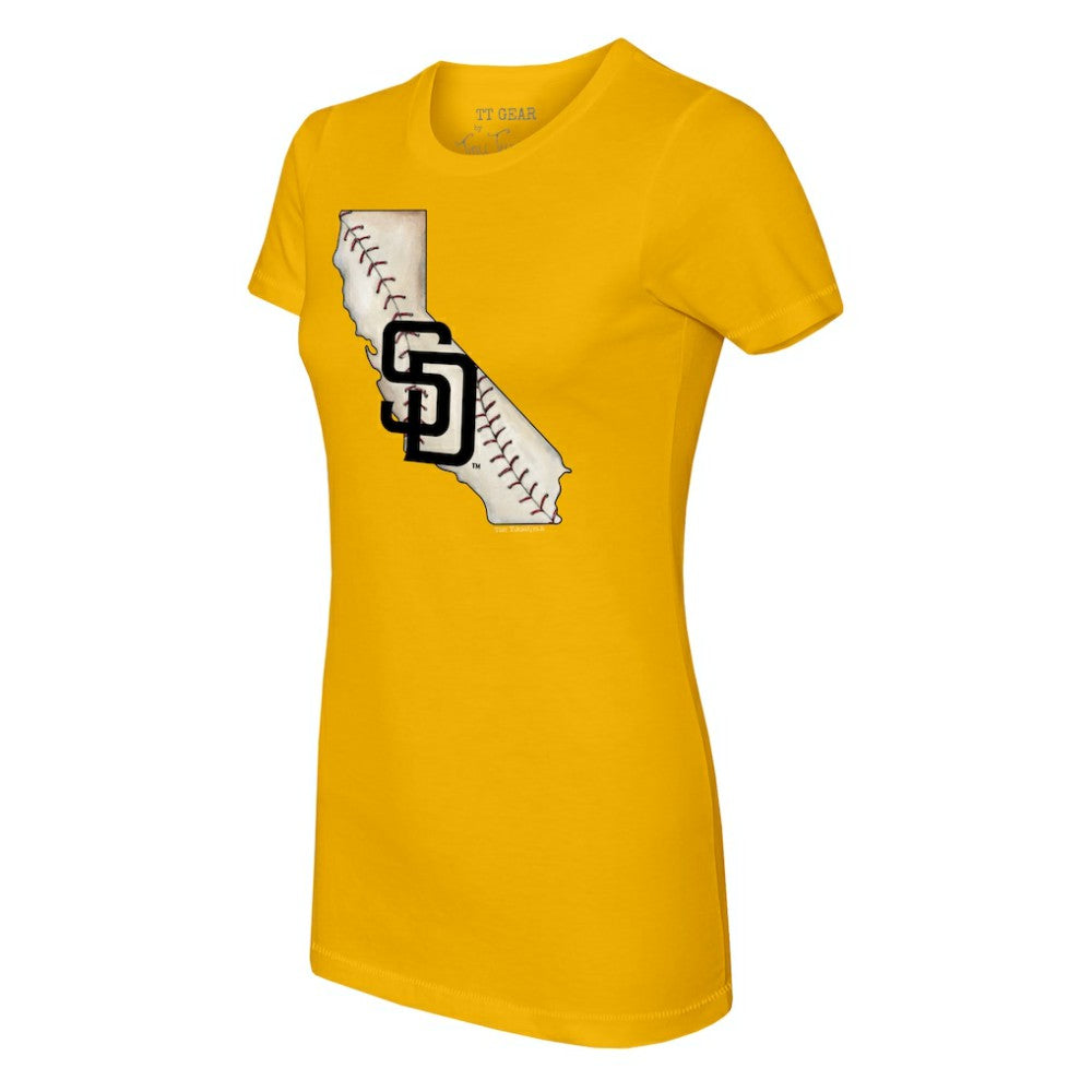 San Diego Padres Tiny Turnip Women's State Outline T-Shirt Online