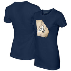 Atlanta Braves Tiny Turnip Women's State Outline T-Shirt Discount