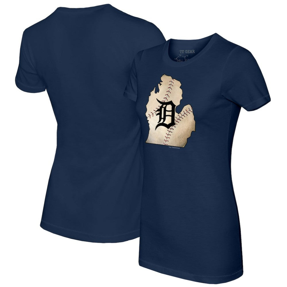 Detroit Tigers Tiny Turnip Women's State Outline T-Shirt for sale