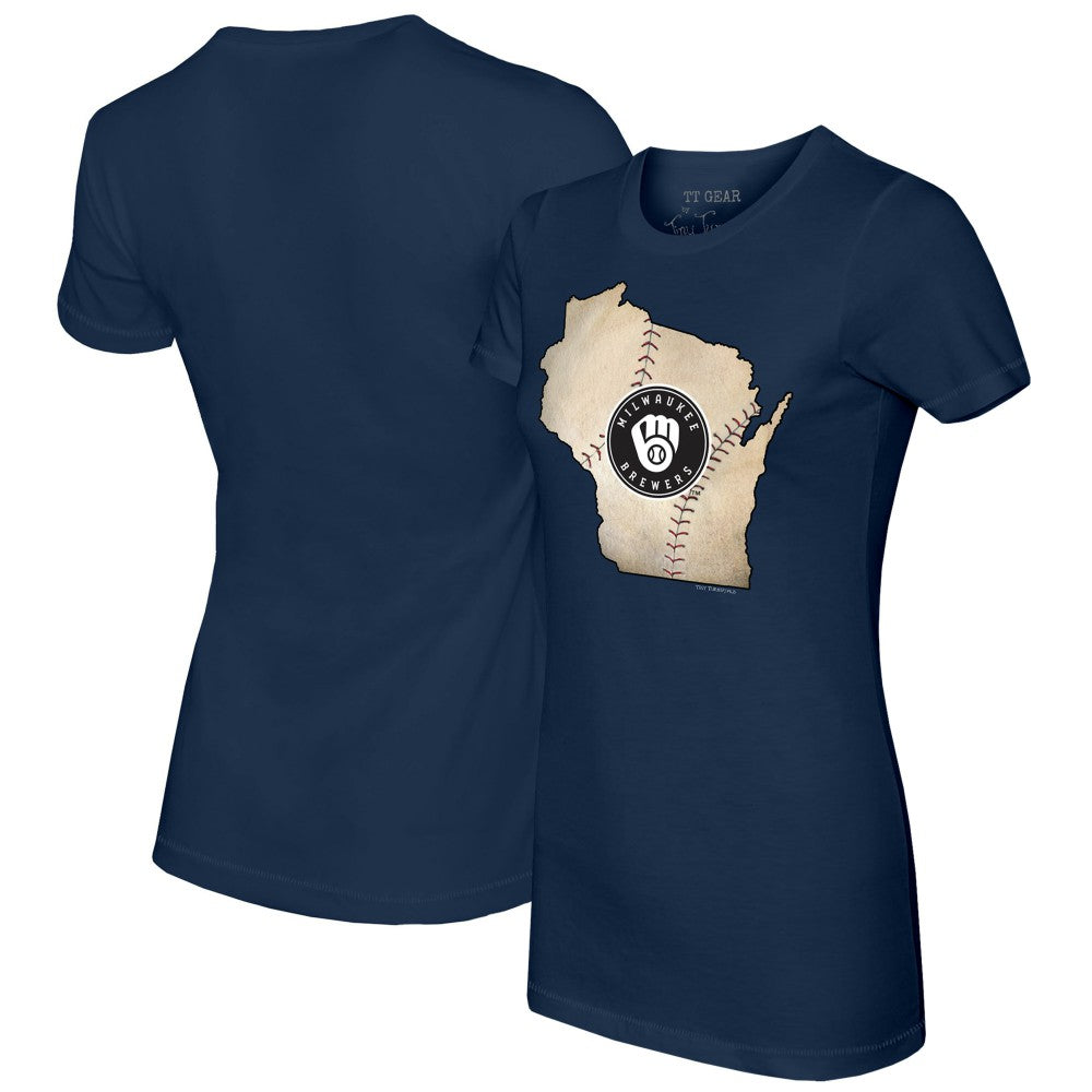 Milwaukee Brewers Tiny Turnip Women's State Outline T-Shirt for sale