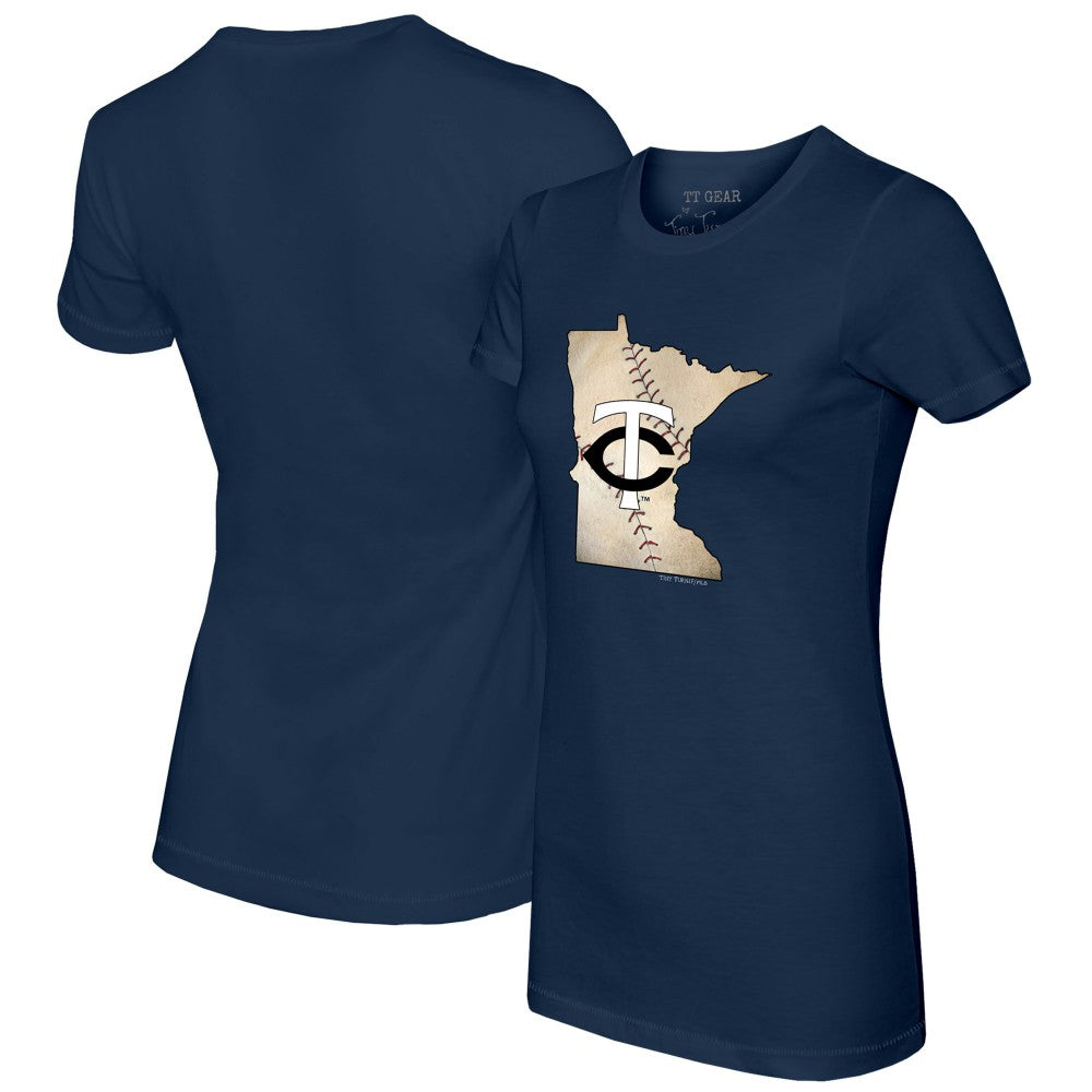 Minnesota Twins Tiny Turnip Women's State Outline T-Shirt Online