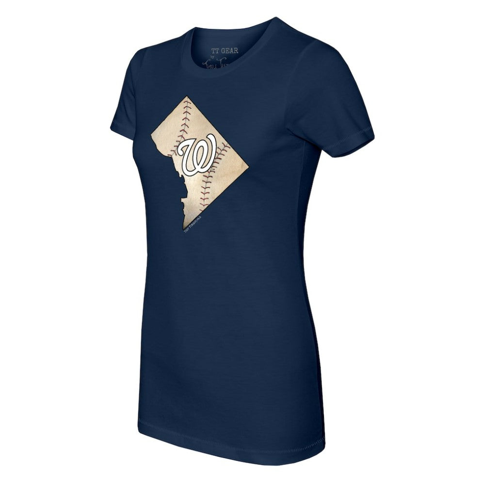 Washington Nationals Tiny Turnip Women's State Outline T-Shirt Discount