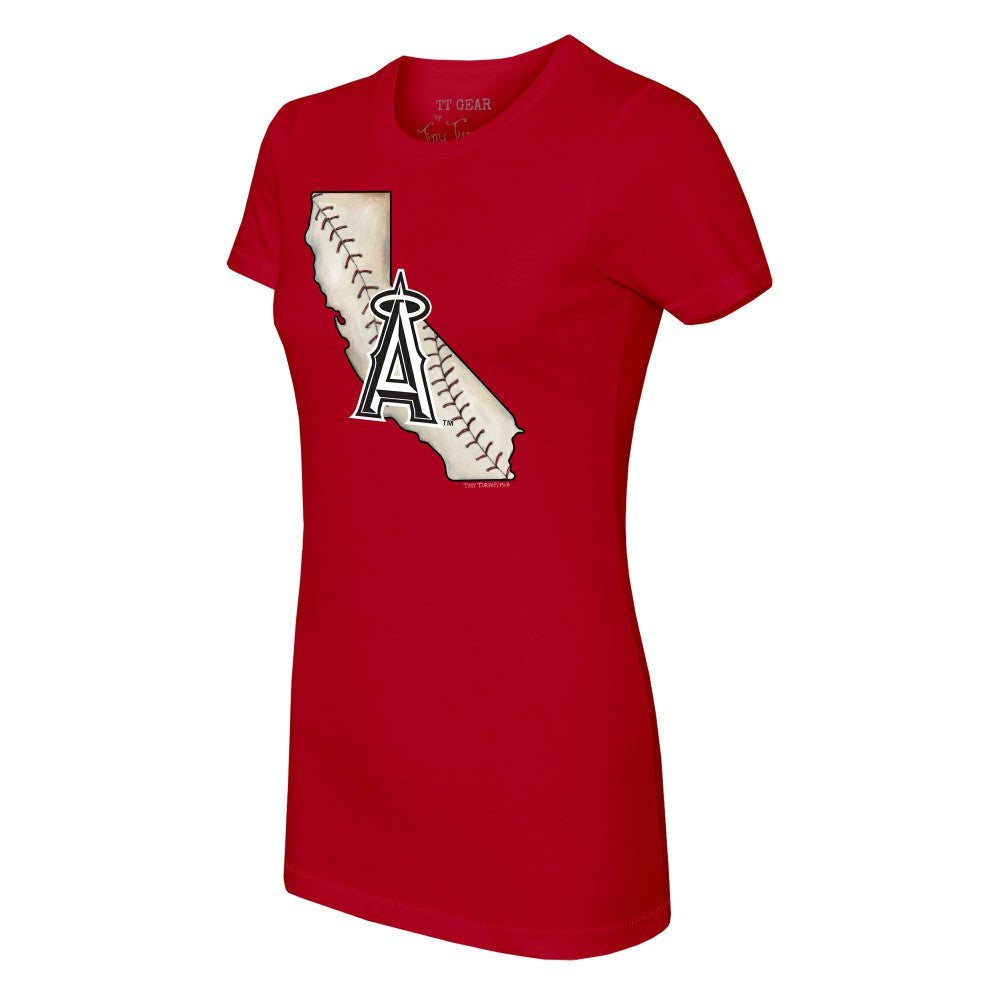 Los Angeles Angels Tiny Turnip Women's State Outline T-Shirt for sale