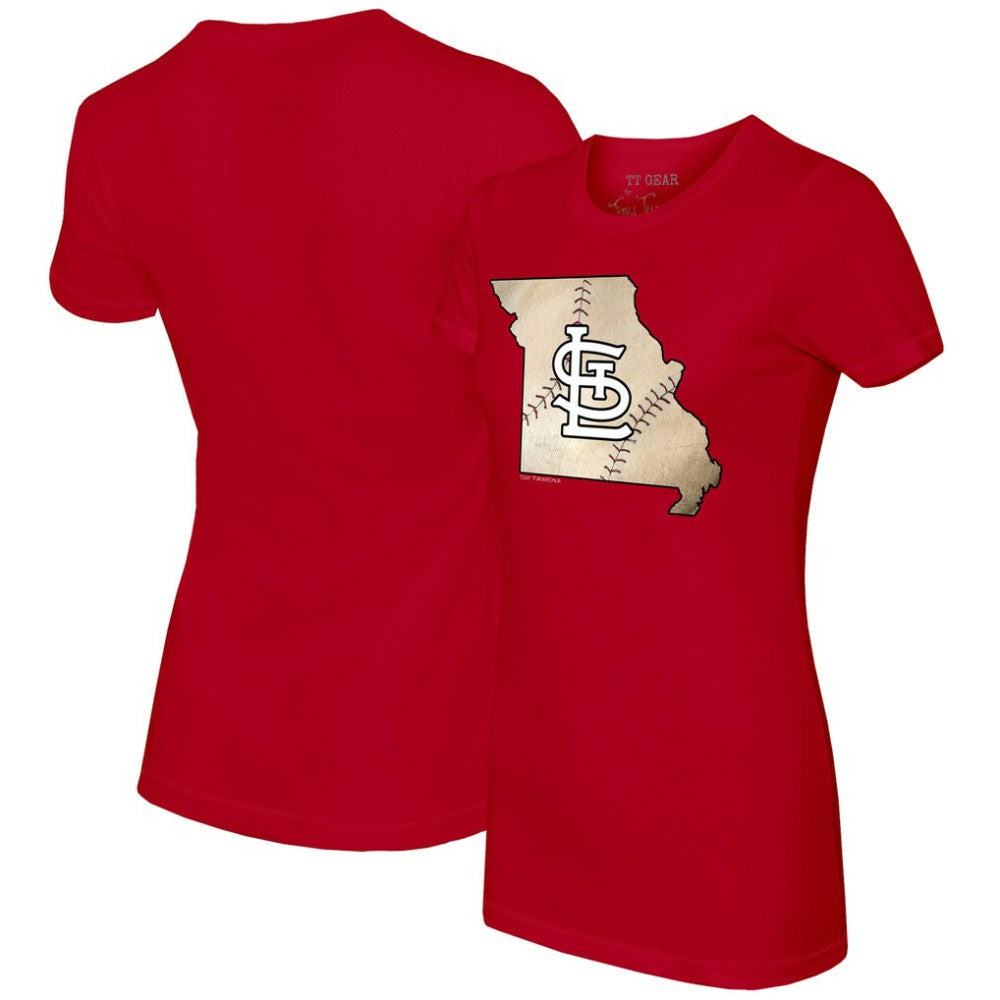 St. Louis Cardinals Tiny Turnip Women's State Outline T-Shirt Near Me