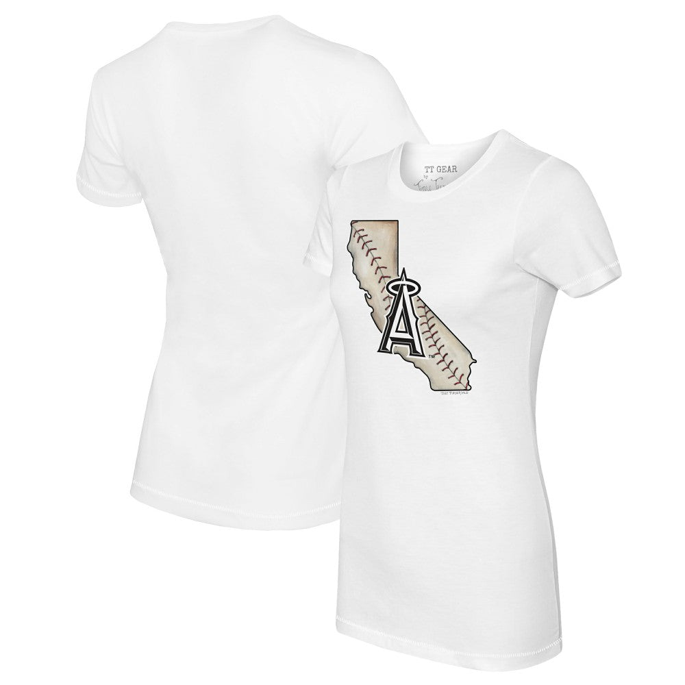 Los Angeles Angels Tiny Turnip Women's State Outline T-Shirt Discount