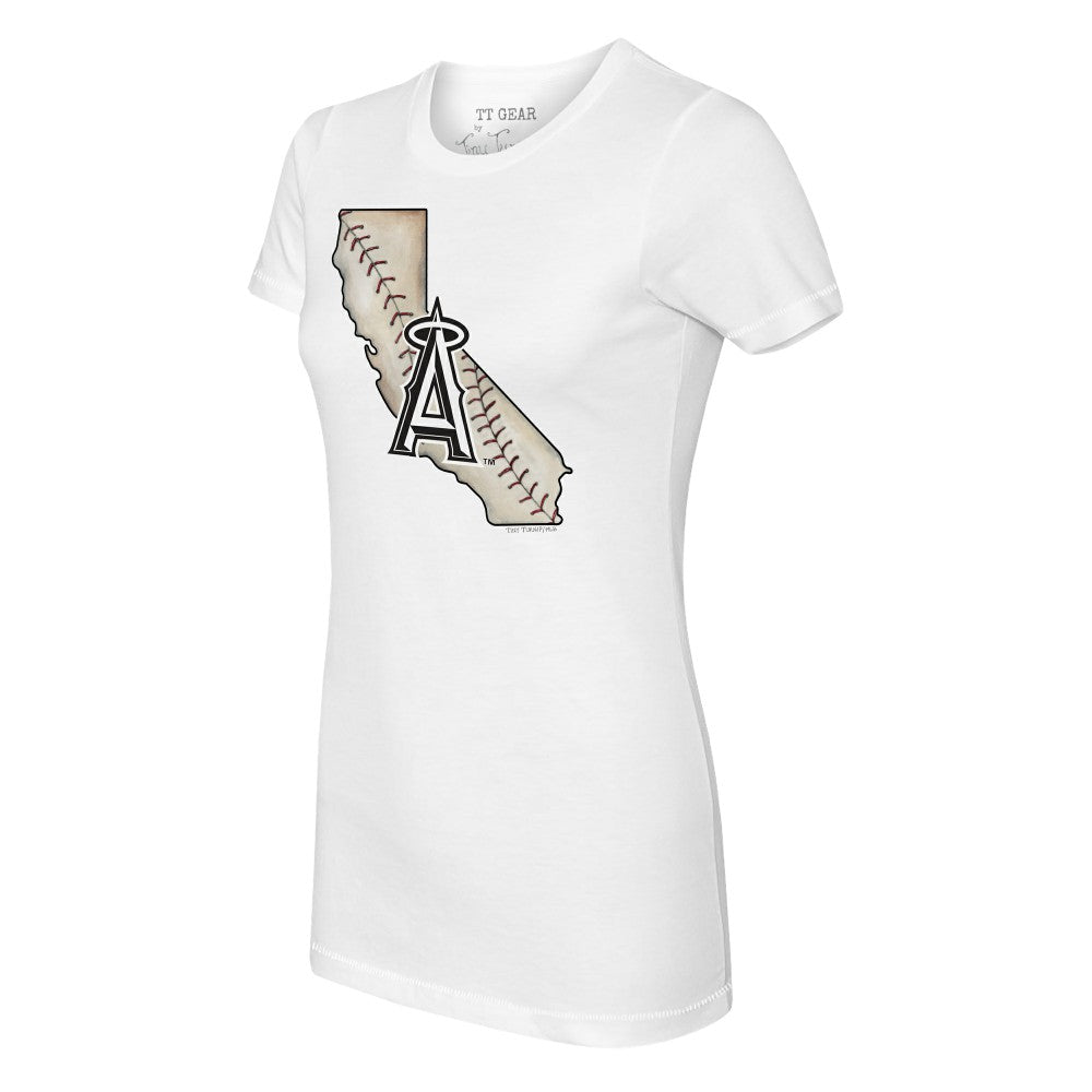 Los Angeles Angels Tiny Turnip Women's State Outline T-Shirt Discount