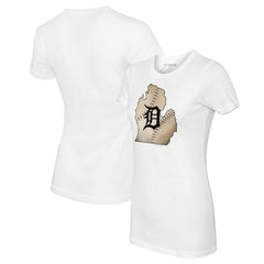 Detroit Tigers Tiny Turnip Women's State Outline T-Shirt Near Me