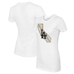 Los Angeles Dodgers Tiny Turnip Women's State Outline T-Shirt Discount