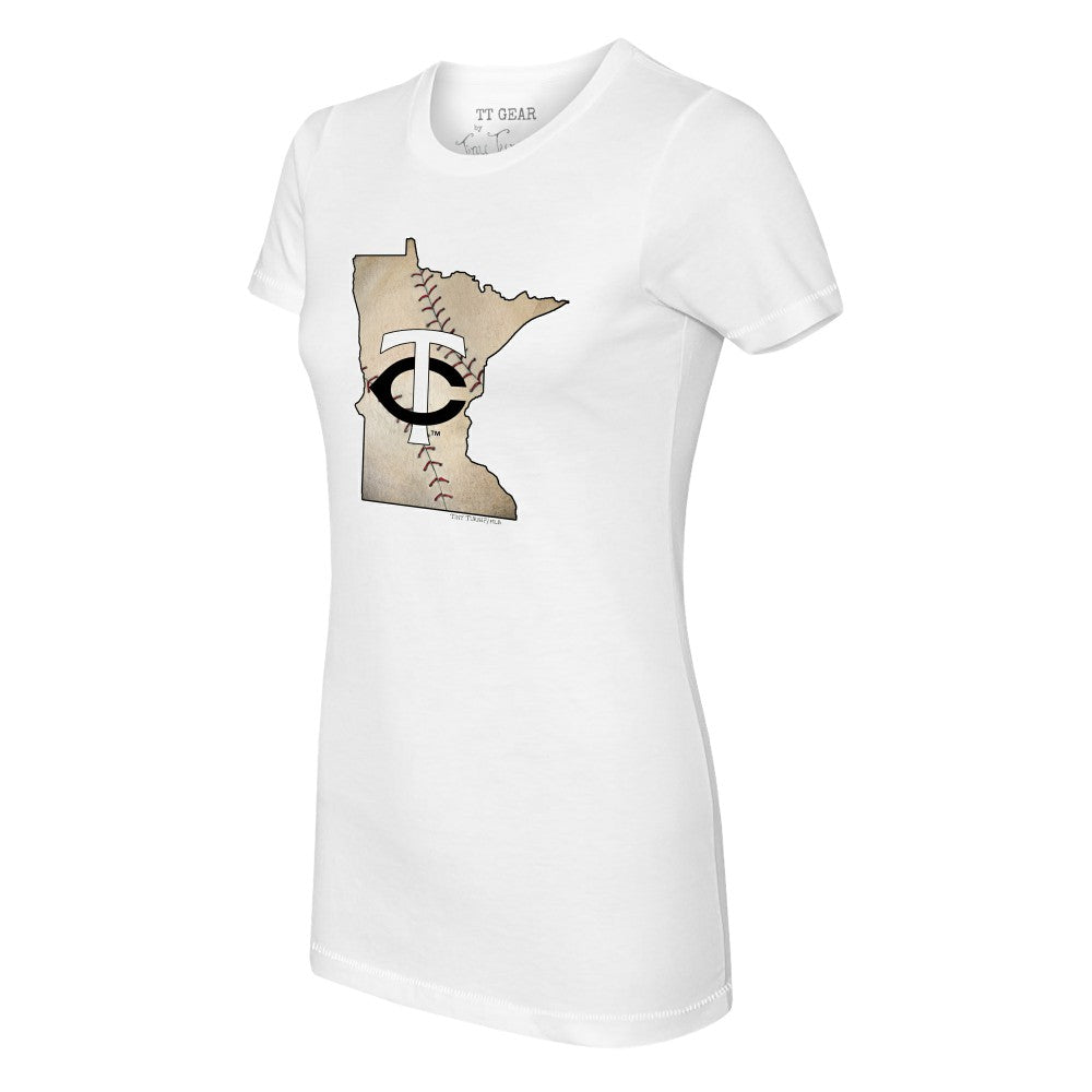 Minnesota Twins Tiny Turnip Women's State Outline T-Shirt for sale