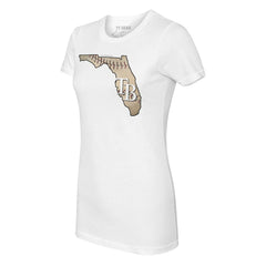 Tampa Bay Rays Tiny Turnip Women's State Outline T-Shirt Sale