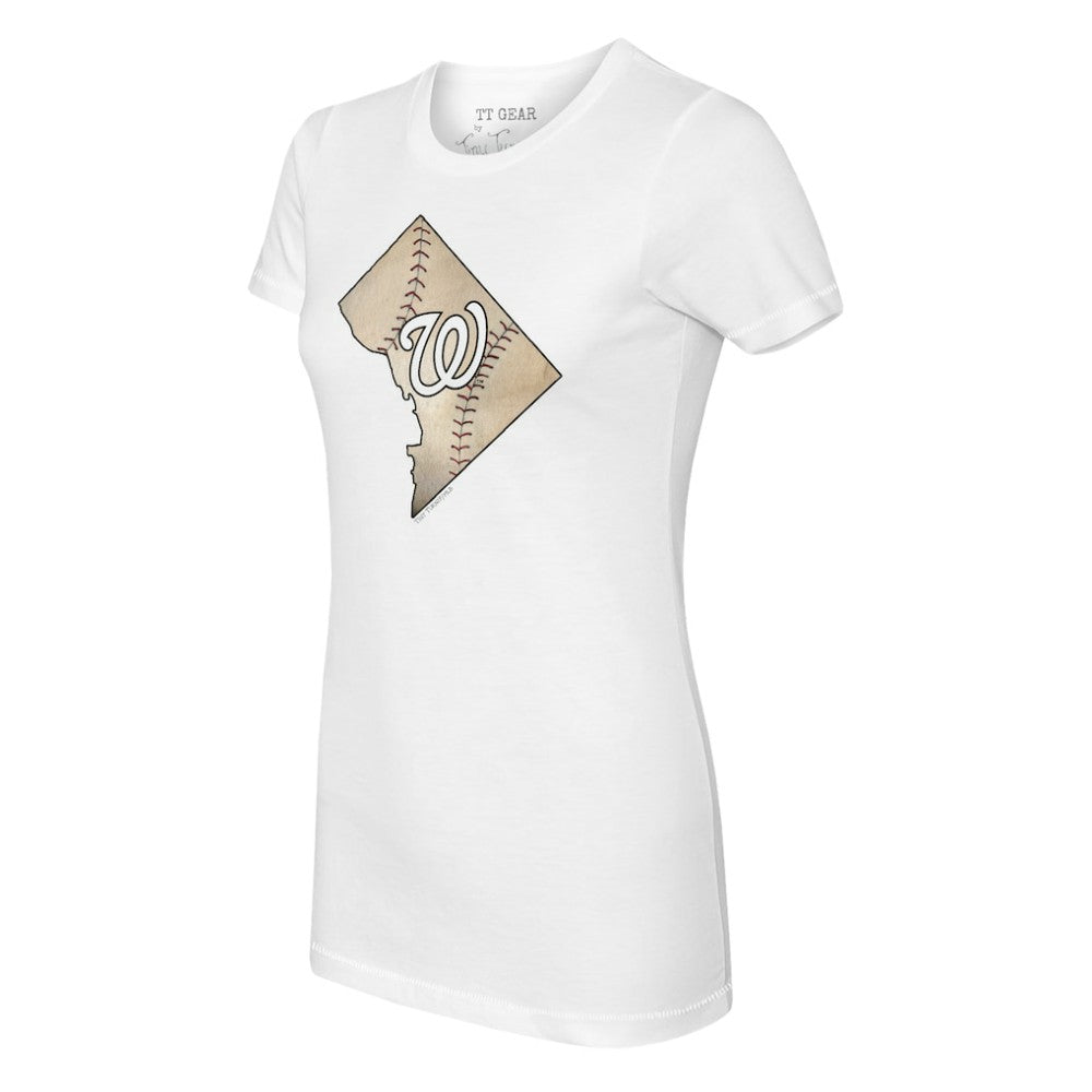 Washington Nationals Tiny Turnip Women's State Outline T-Shirt Online