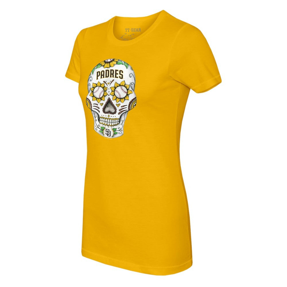 San Diego Padres Tiny Turnip Women's Sugar Skull T-Shirt for sale