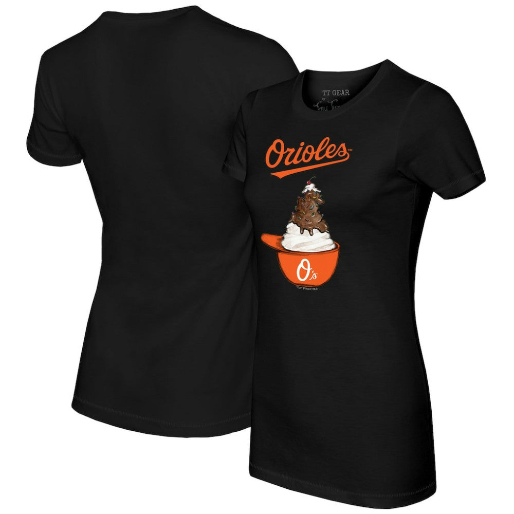 Baltimore Orioles Tiny Turnip Women's Sundae Helmet T-Shirt Discount