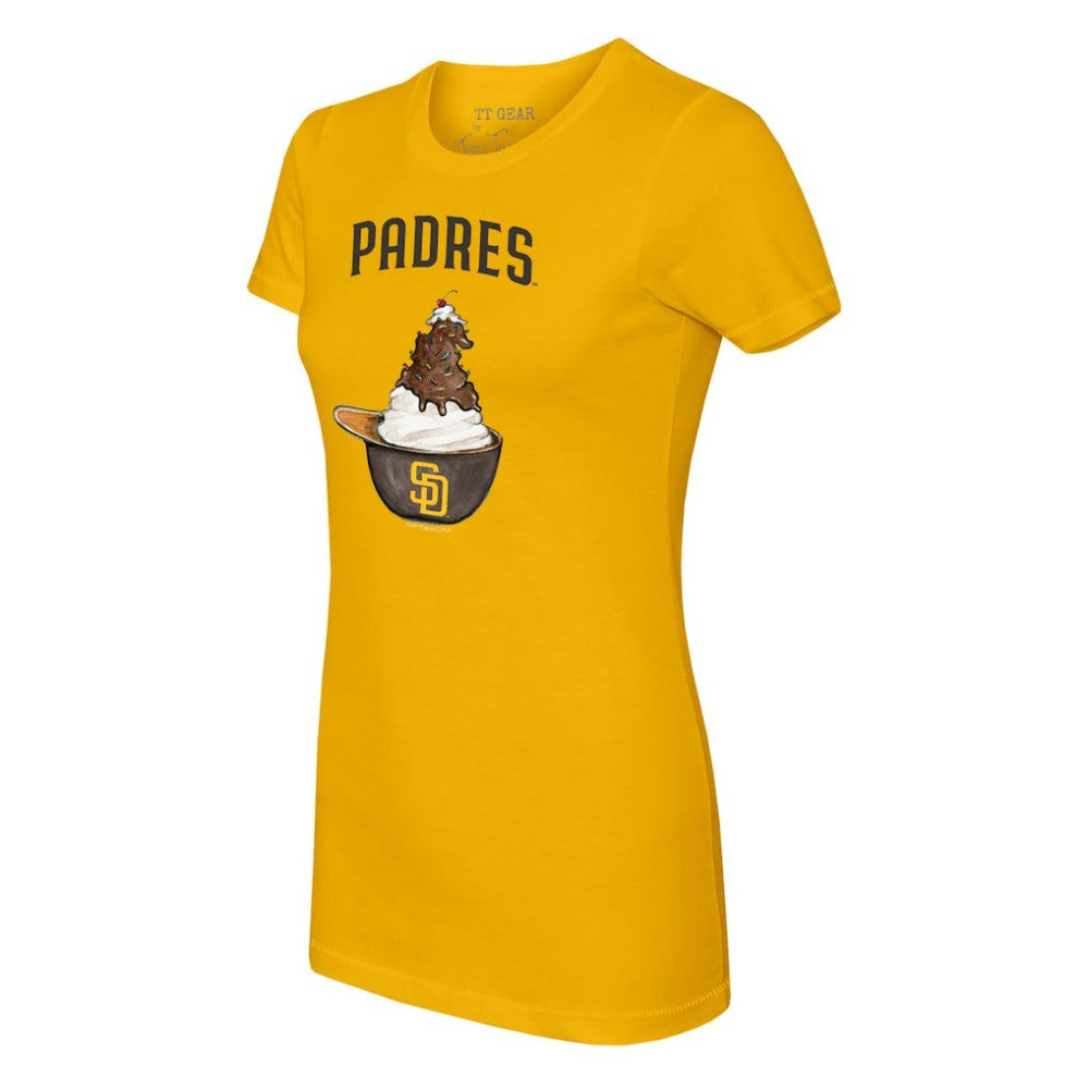 San Diego Padres Tiny Turnip Women's Sundae Helmet T-Shirt Discount