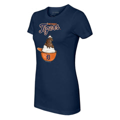Detroit Tigers Tiny Turnip Women's Sundae Helmet T-Shirt Outlet