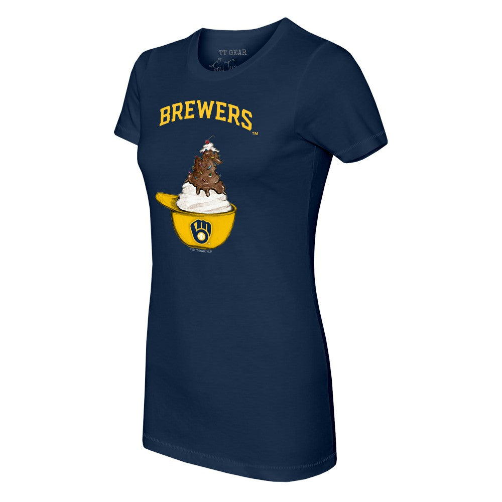 Milwaukee Brewers Tiny Turnip Women's Sundae Helmet T-Shirt Near Me