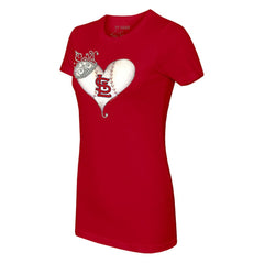 St. Louis Cardinals Tiny Turnip Women's Tiara Heart T-Shirt Discount