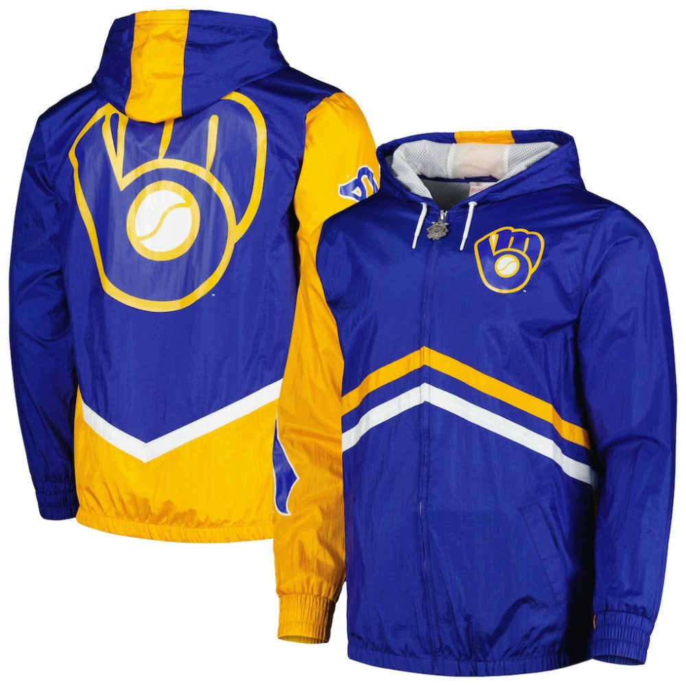 Milwaukee Brewers Mitchell & Ness Undeniable Full-Zip Hoodie Windbreaker Jacket Near Me