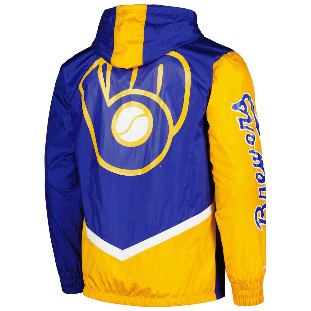 Milwaukee Brewers Mitchell & Ness Undeniable Full-Zip Hoodie Windbreaker Jacket Near Me