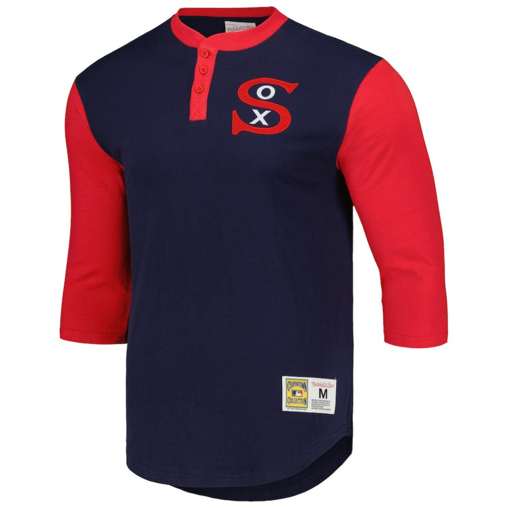 Chicago White Sox Mitchell & Ness Cooperstown Collection Legendary Slub Henley 3/4-Sleeve T-Shirt Online