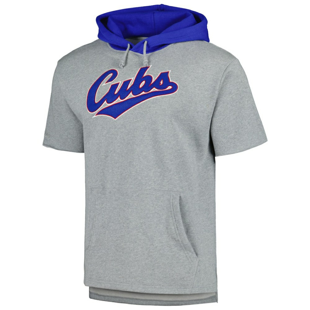 Chicago Cubs Mitchell & Ness Postgame Short Sleeve Pullover Hoodie Discount