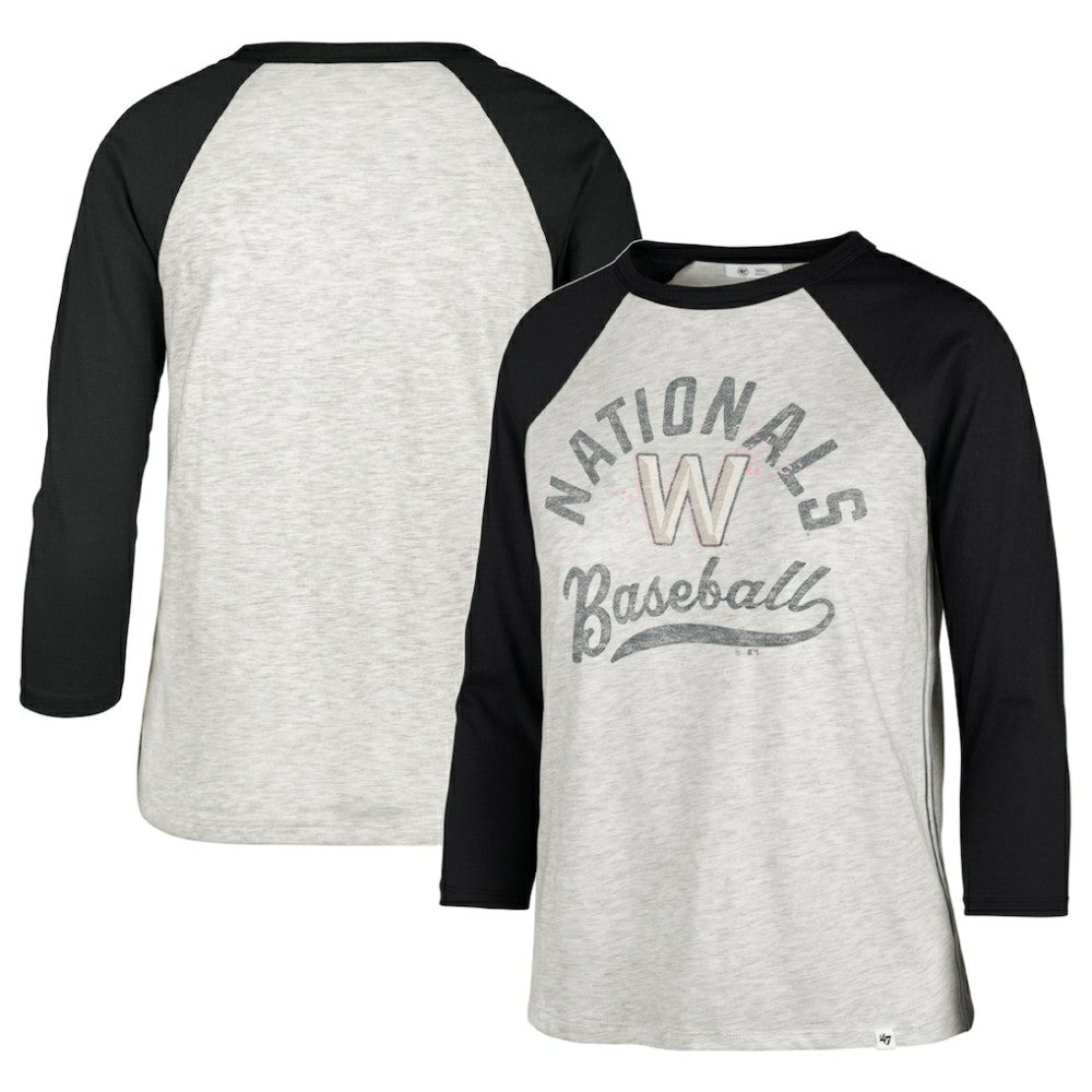Washington Nationals '47 Women's City Connect Retro Daze Ava Raglan 3/4-Sleeve T-Shirt for sale