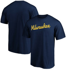 Milwaukee Brewers Official Team Wordmark T-Shirt Outlet
