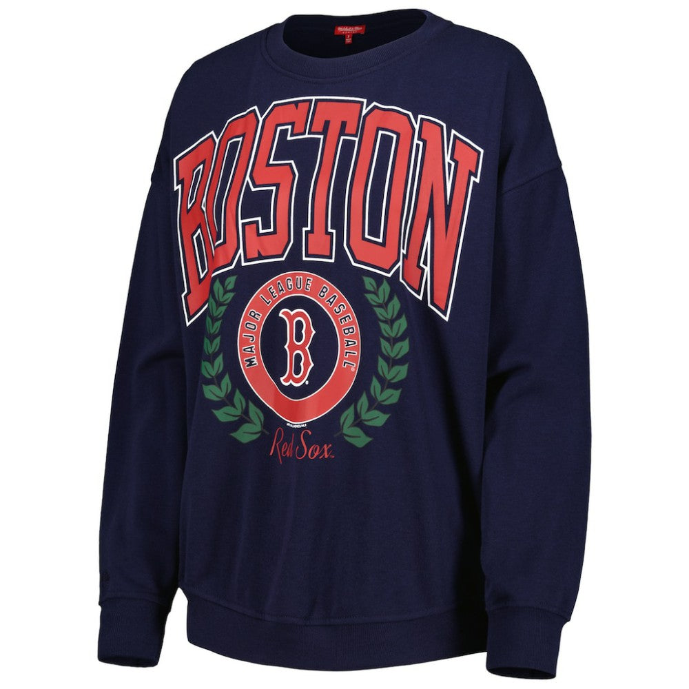 Boston Red Sox Mitchell & Ness Women's Logo Lt 2.0 Pullover Sweatshirt Online