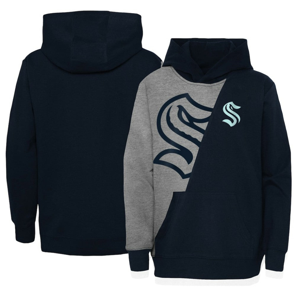 Seattle Kraken Preschool Unrivaled Pullover Hoodie - Gray/Deep Sea Blue | NHL on sale