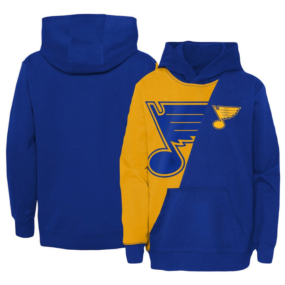 St. Louis Blues Youth Unrivaled Pullover Hoodie - Gold/Blue | NHL discount