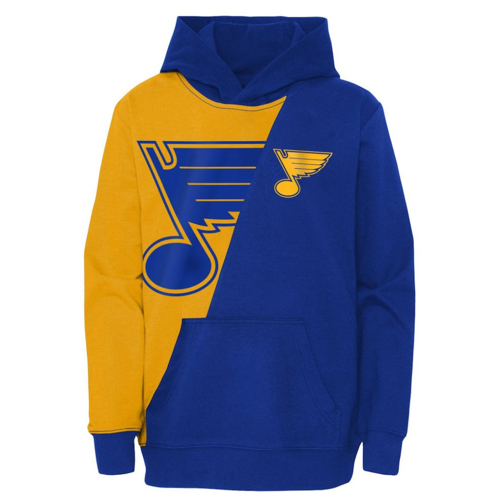 St. Louis Blues Youth Unrivaled Pullover Hoodie - Gold/Blue | NHL discount