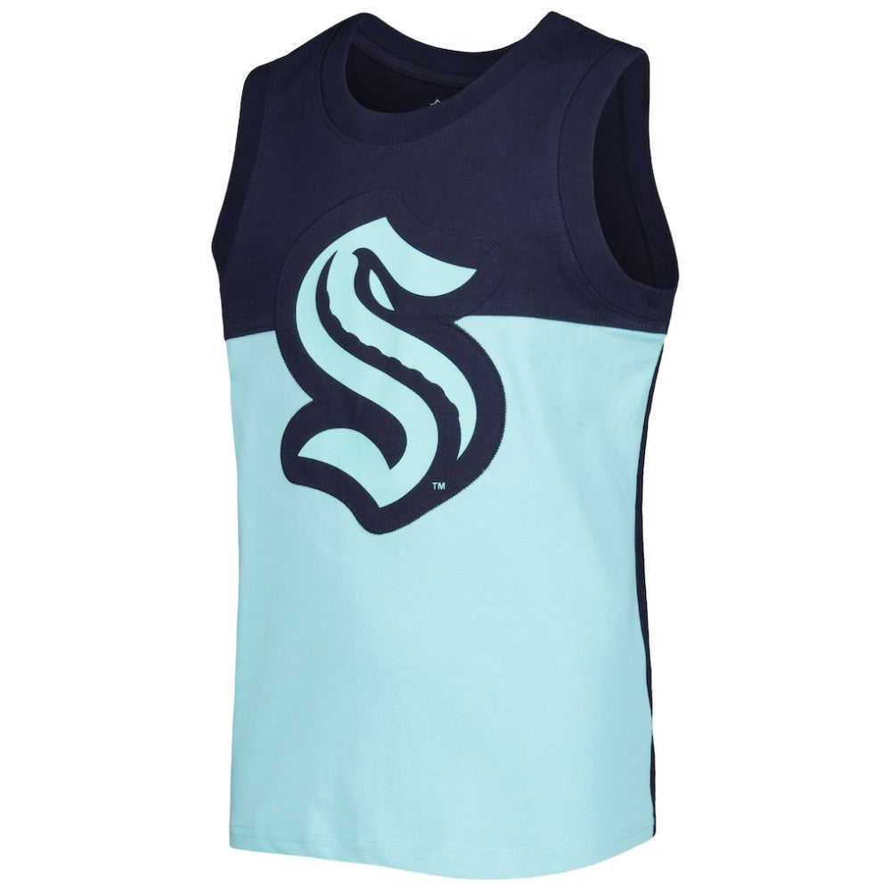 Seattle Kraken Youth Revitalize Tank Top - Light Blue/Dark Sea Blue | NHL Lifestyle