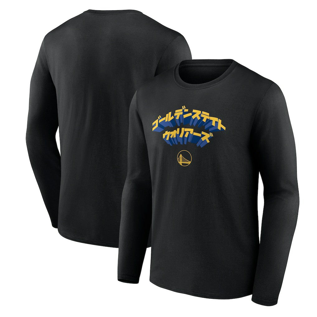 Fanatics Golden State Warriors Japanese Heritage Long Sleeve T-Shirt Black