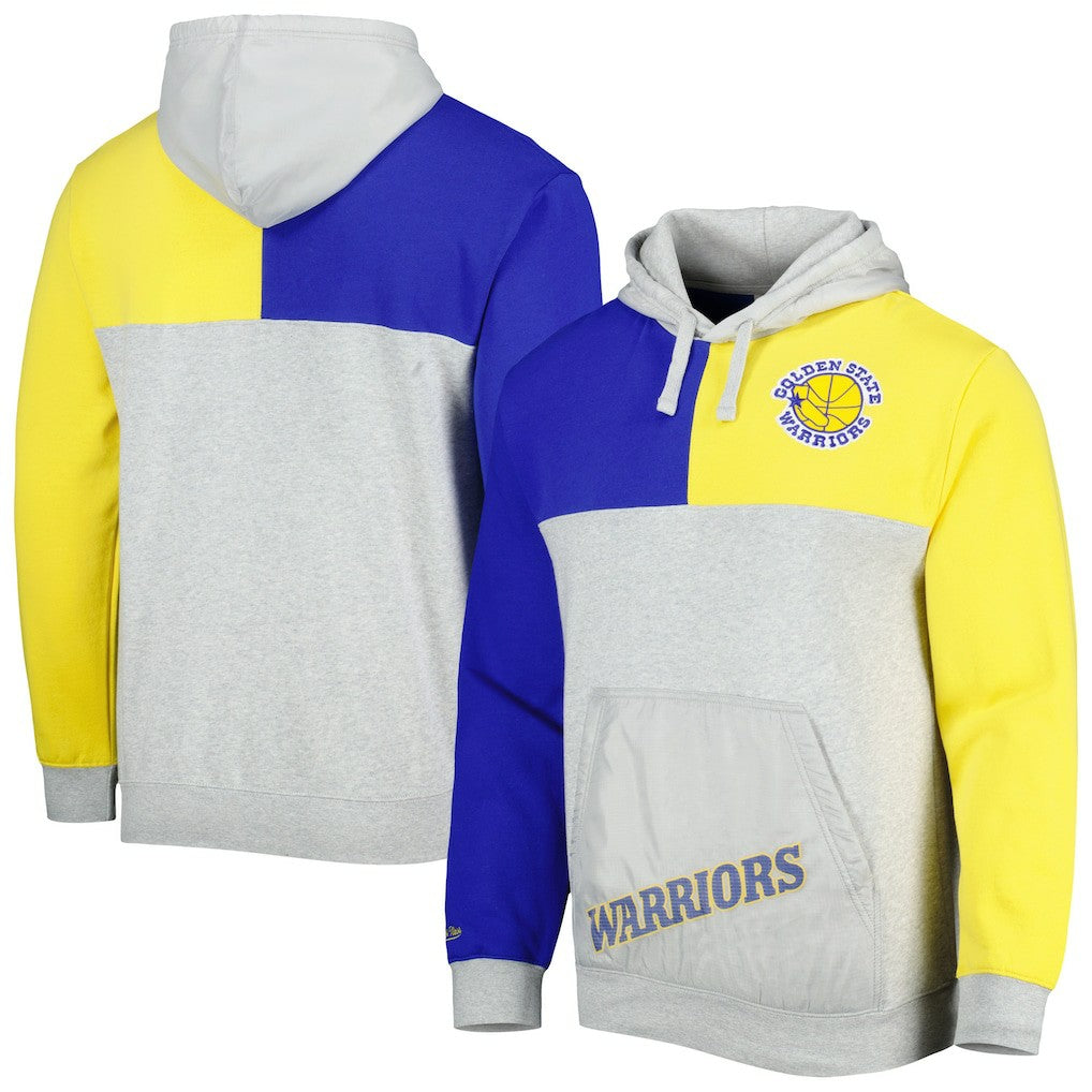 Mitchell & Ness Golden State Warriors Tie-Breaker Pullover Hoodie Heather Gray