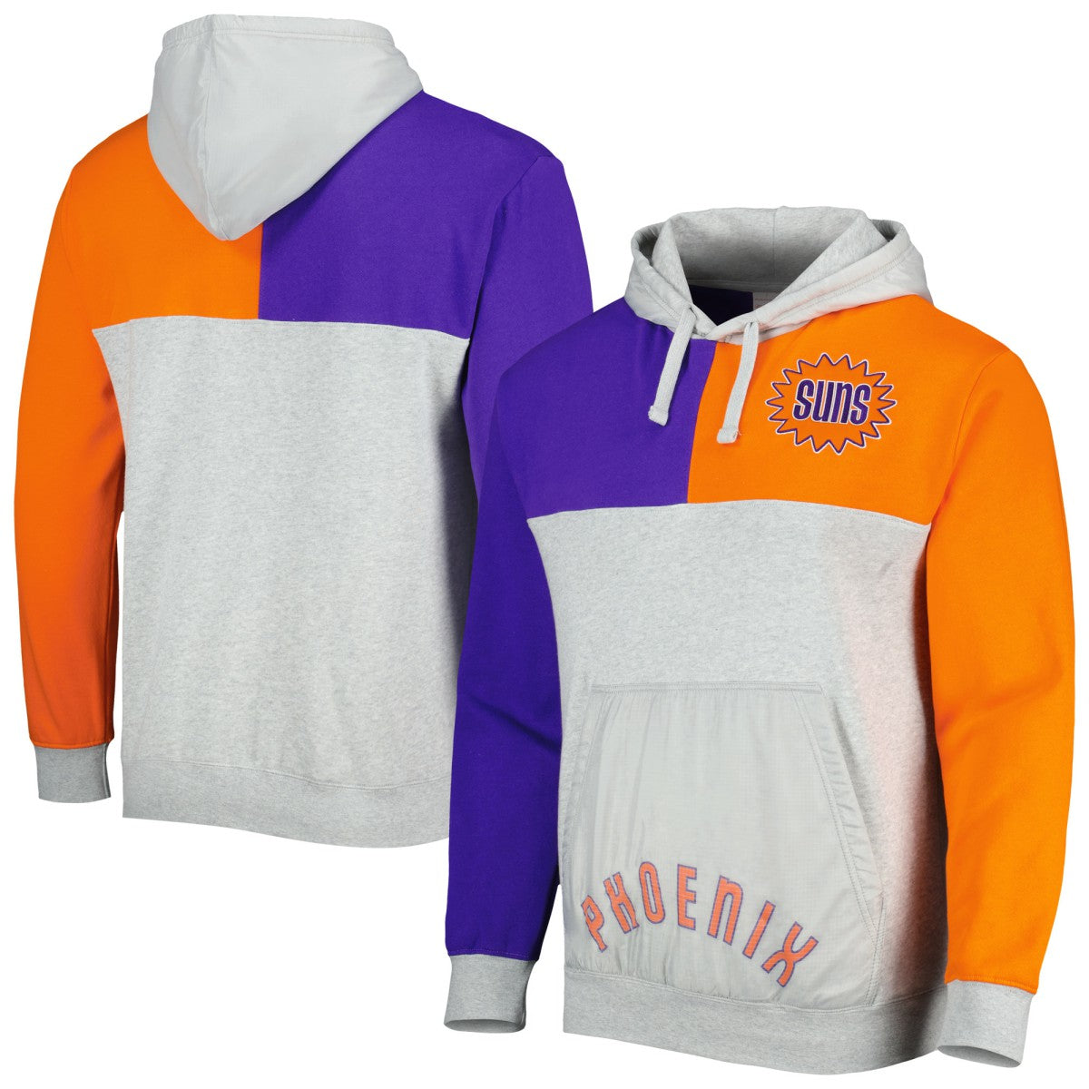 Mitchell & Ness Phoenix Suns Tie-Breaker Pullover Hoodie Heather Gray