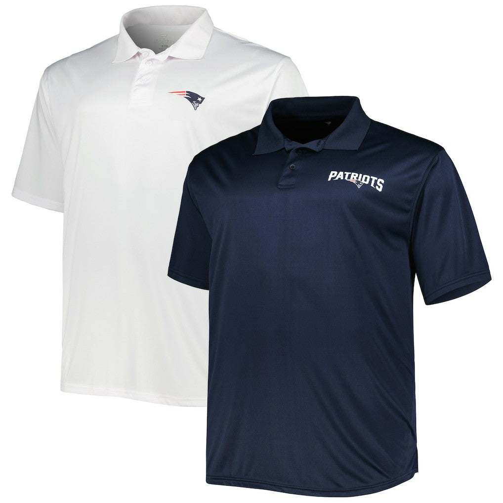 New England Patriots Solid Two-Pack Polo Set - Navy/White - Fanatics