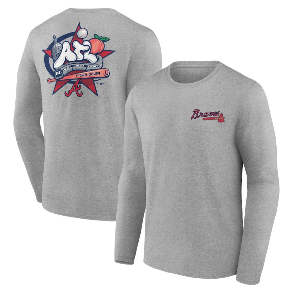 Atlanta Braves Nice Kicks Long Sleeve T-Shirt Discount