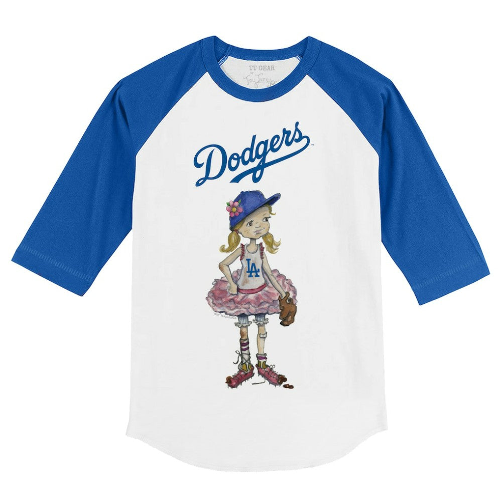 Los Angeles Dodgers Tiny Turnip Youth Babes 3/4-Sleeve Raglan T-Shirt Outlet