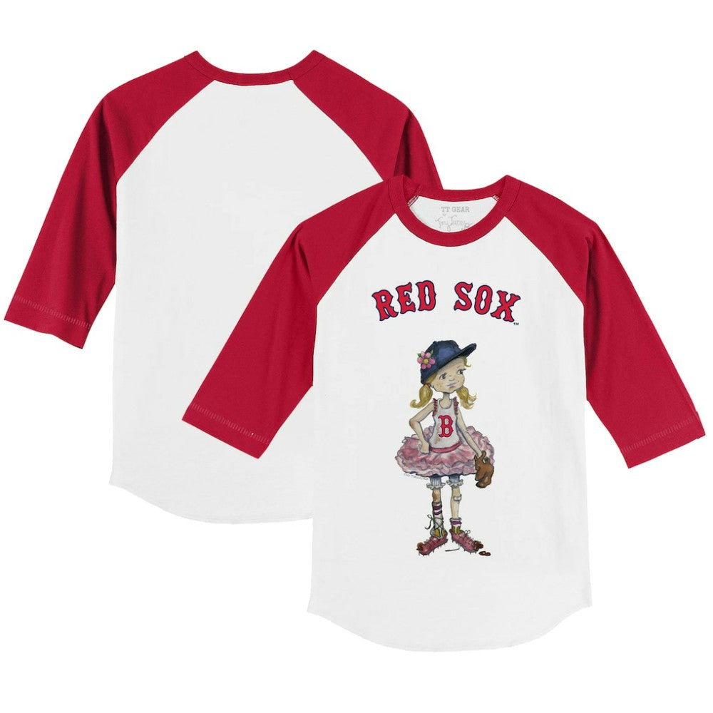 Boston Red Sox Tiny Turnip Youth Babes 3/4-Sleeve Raglan T-Shirt Near Me