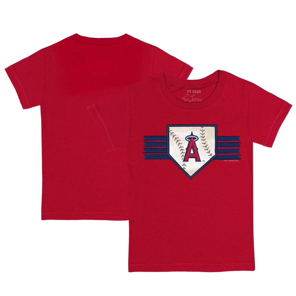 Los Angeles Angels Tiny Turnip Youth Base Stripe T-Shirt Discount
