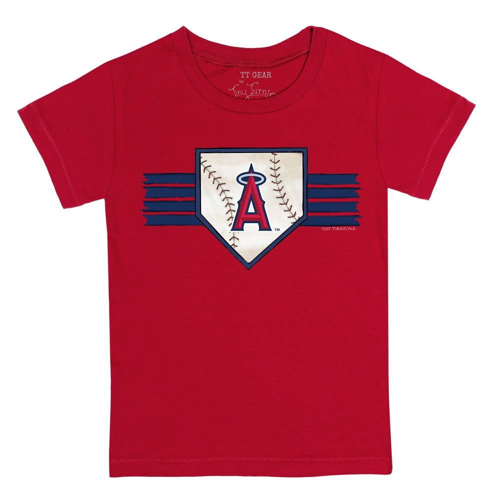 Los Angeles Angels Tiny Turnip Youth Base Stripe T-Shirt Discount