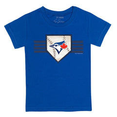 Toronto Blue Jays Tiny Turnip Youth Base Stripe T-Shirt Outlet