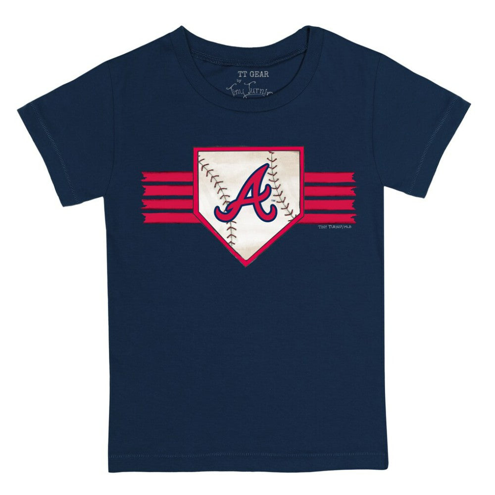 Atlanta Braves Tiny Turnip Youth Base Stripe T-Shirt Sale