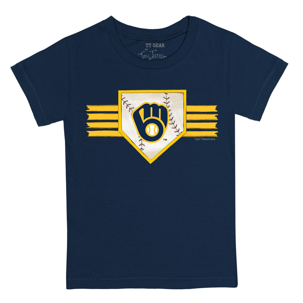 Milwaukee Brewers Tiny Turnip Youth Base Stripe T-Shirt for sale