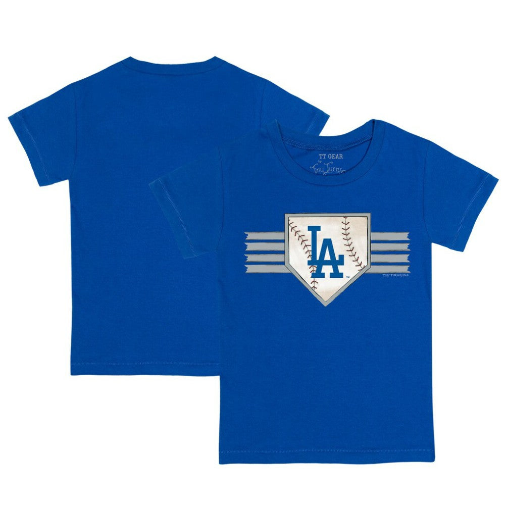 Los Angeles Dodgers Tiny Turnip Youth Base Stripe T-Shirt Outlet
